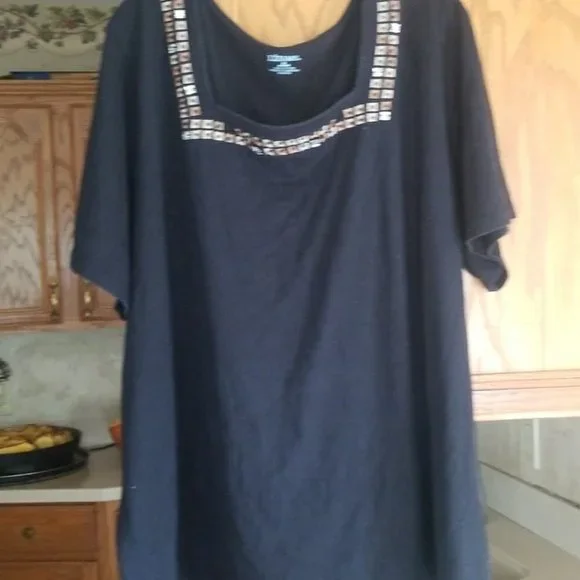 LIZ & ME WOMENS TOP BLOUSE SIZE 3X 26/28W - Picture 4 of 12